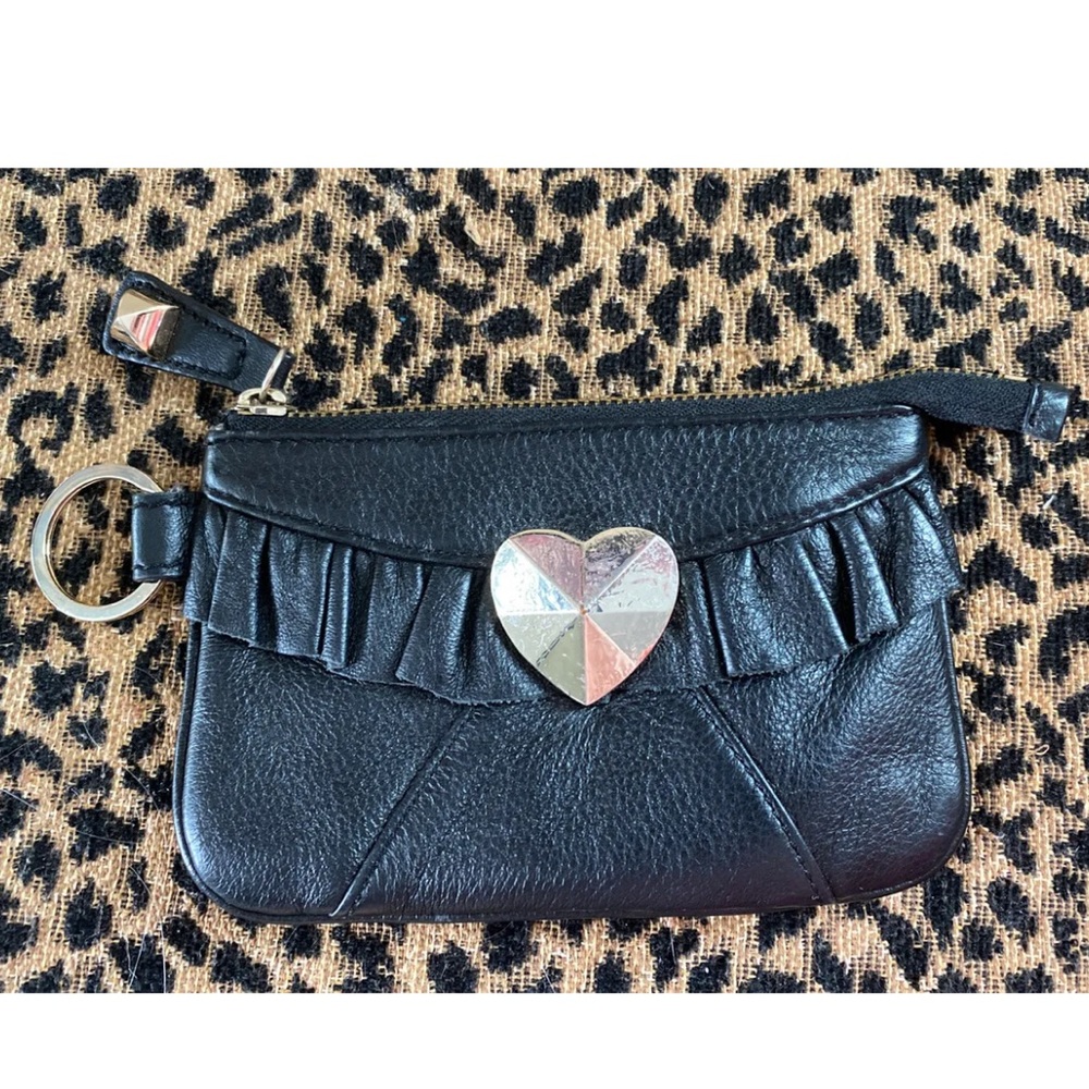 Betsey Johnson Black Leather Wristlet